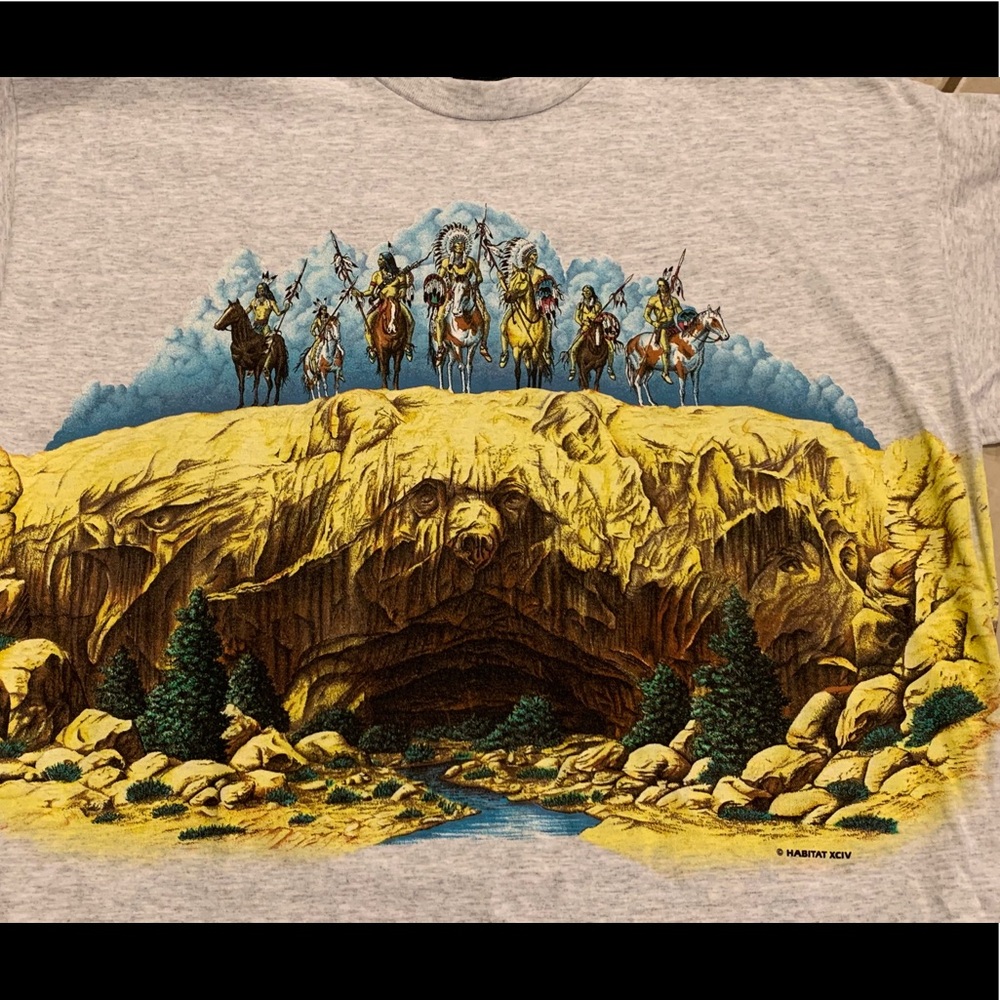 Vintage Native American Habitat Tee. Single Stitch - Picture 3 of 6